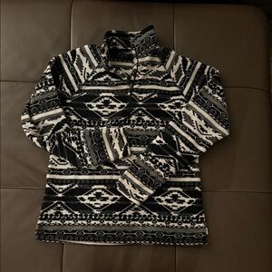 Eddie Bauer Black and White Patterned Hoodie